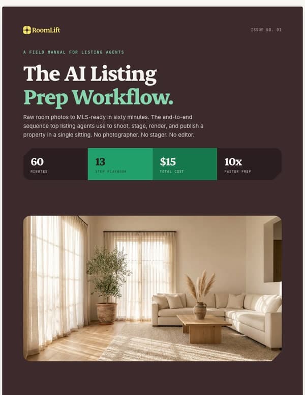 The AI Listing Prep Workflow: From Raw Photos to MLS-Ready in 60 Minutes