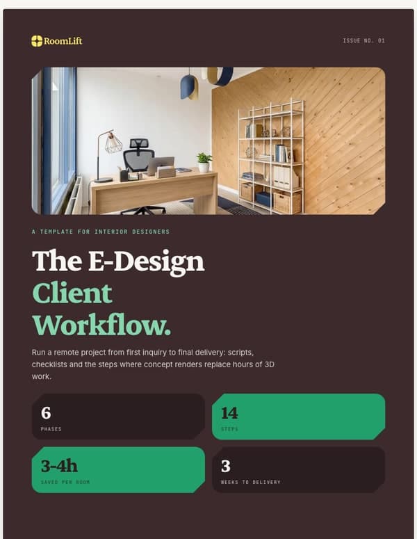 The E-Design Client Workflow Template: Run a Remote Interior Design Project from Brief to Final Delivery