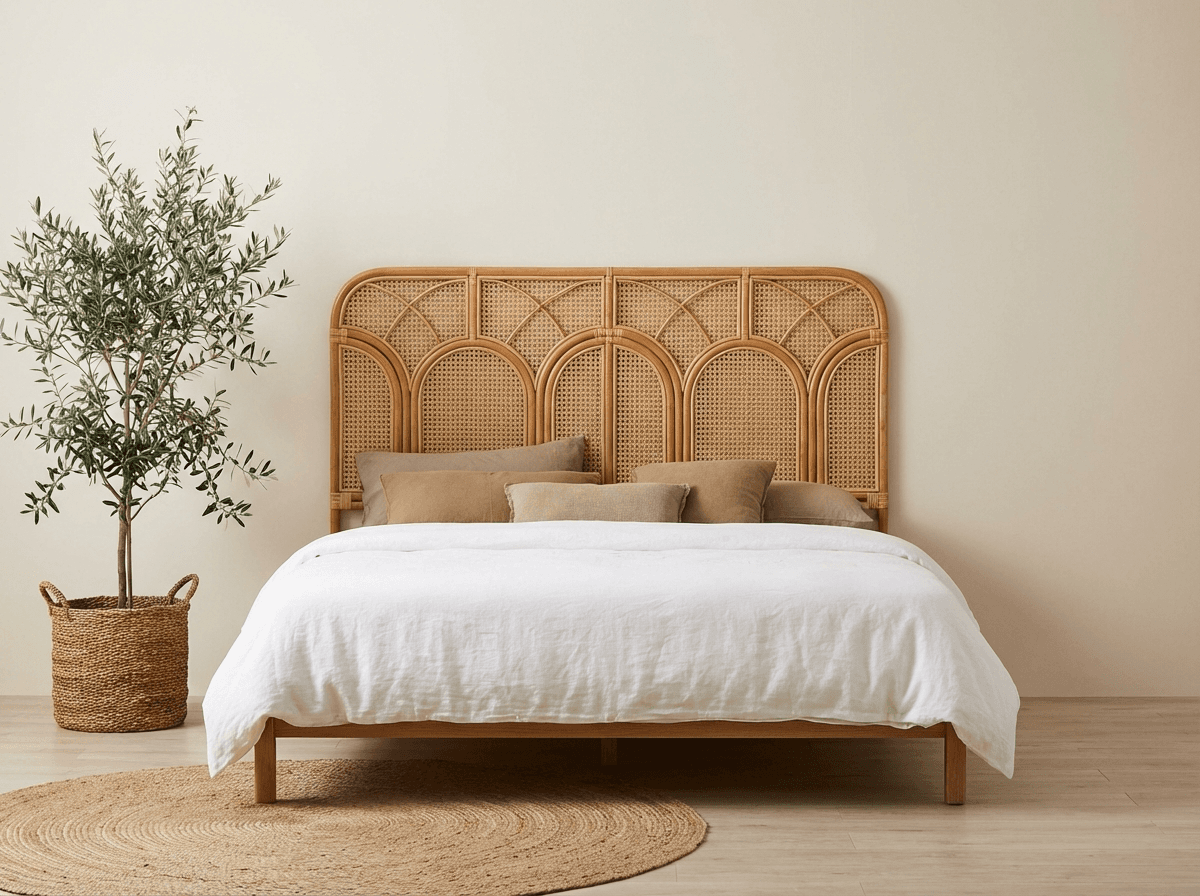 Rattan or cane headboard