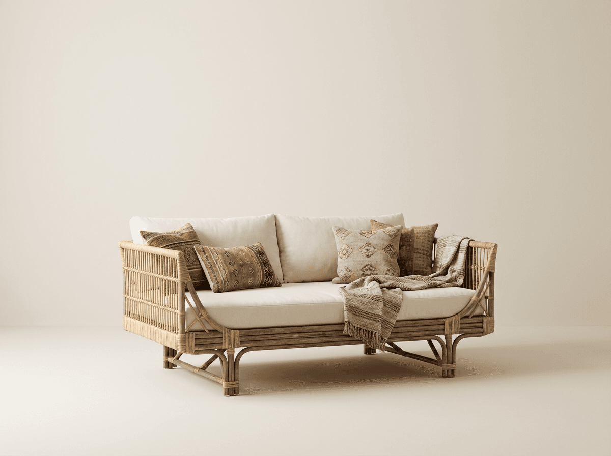 Low outdoor daybed or platform sofa