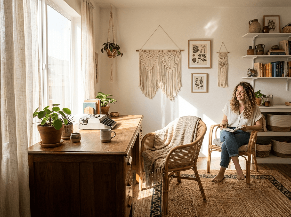 Boho Home Office interior inspiration