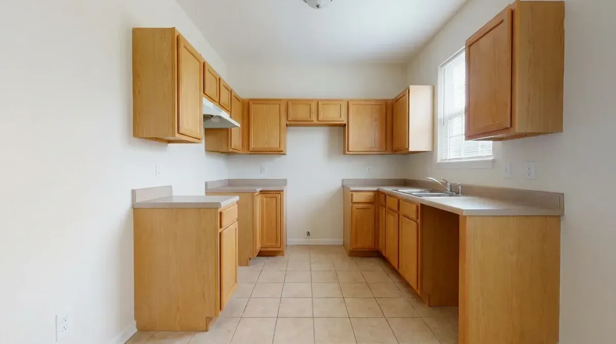 Before and after AI modern farmhouse design transformation