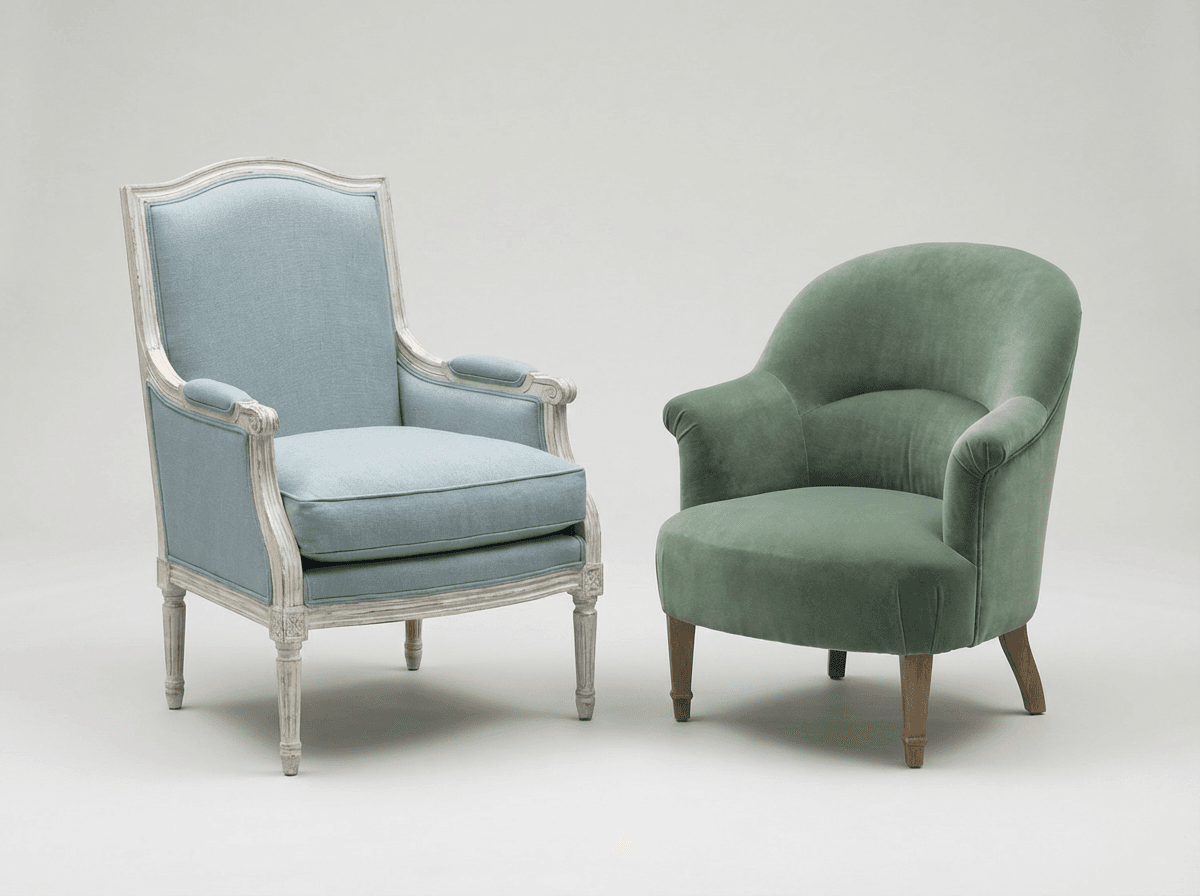 Bergère or crapaud armchair