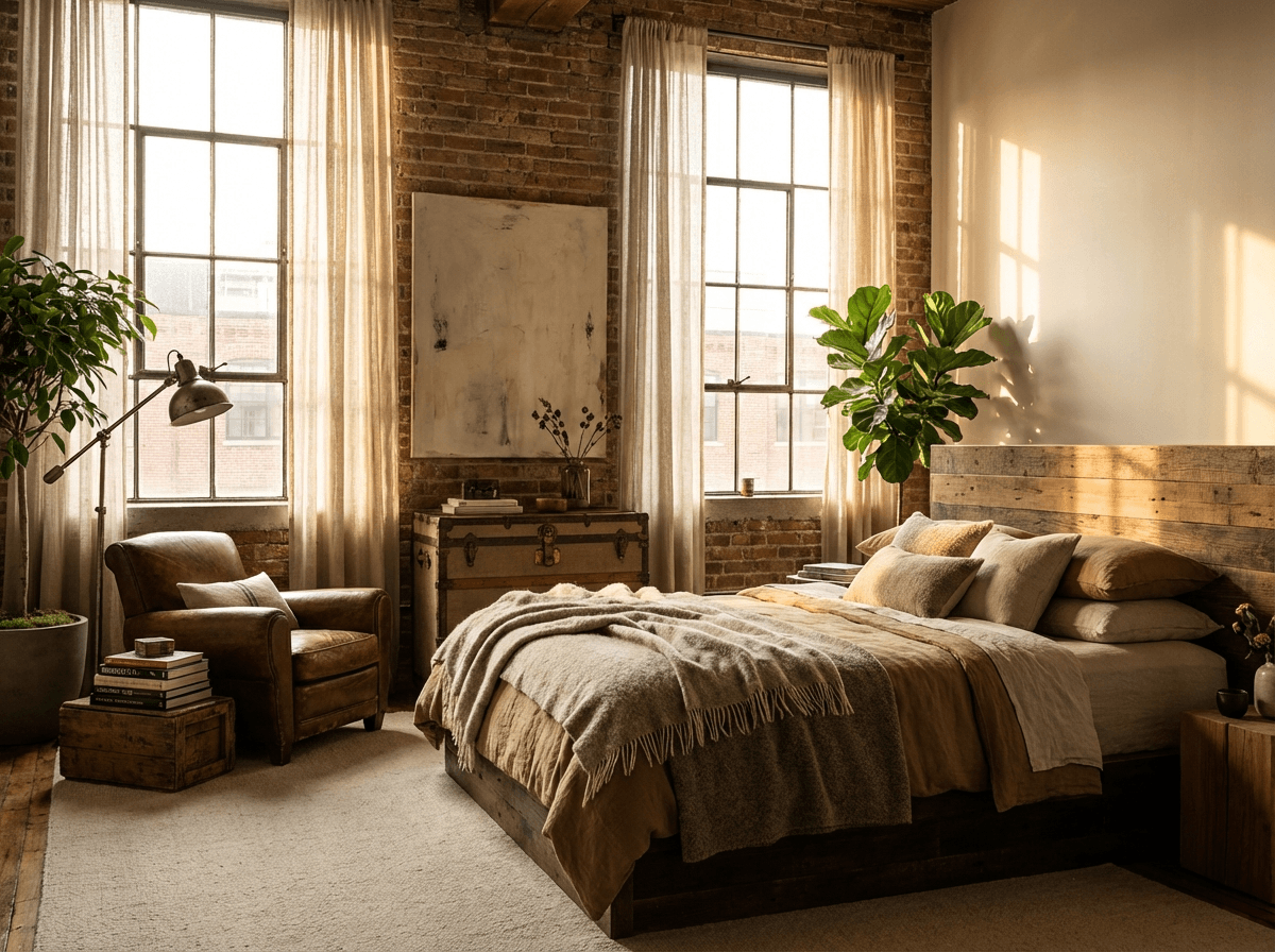Industrial Bedroom interior inspiration