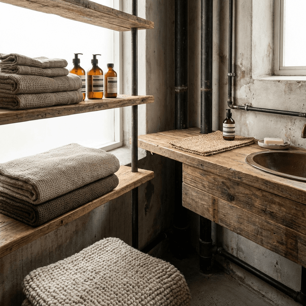 Add warmth with wood and textiles