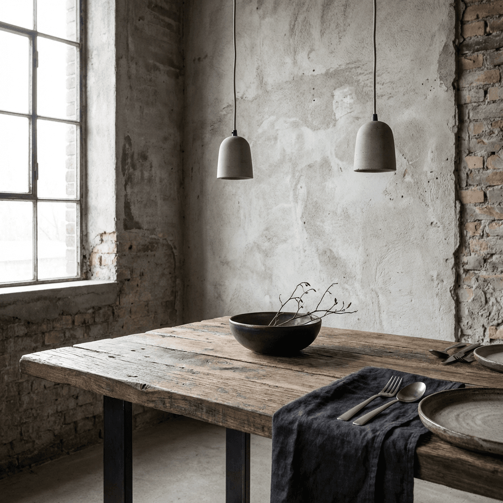 Keep the walls raw and the decor minimal