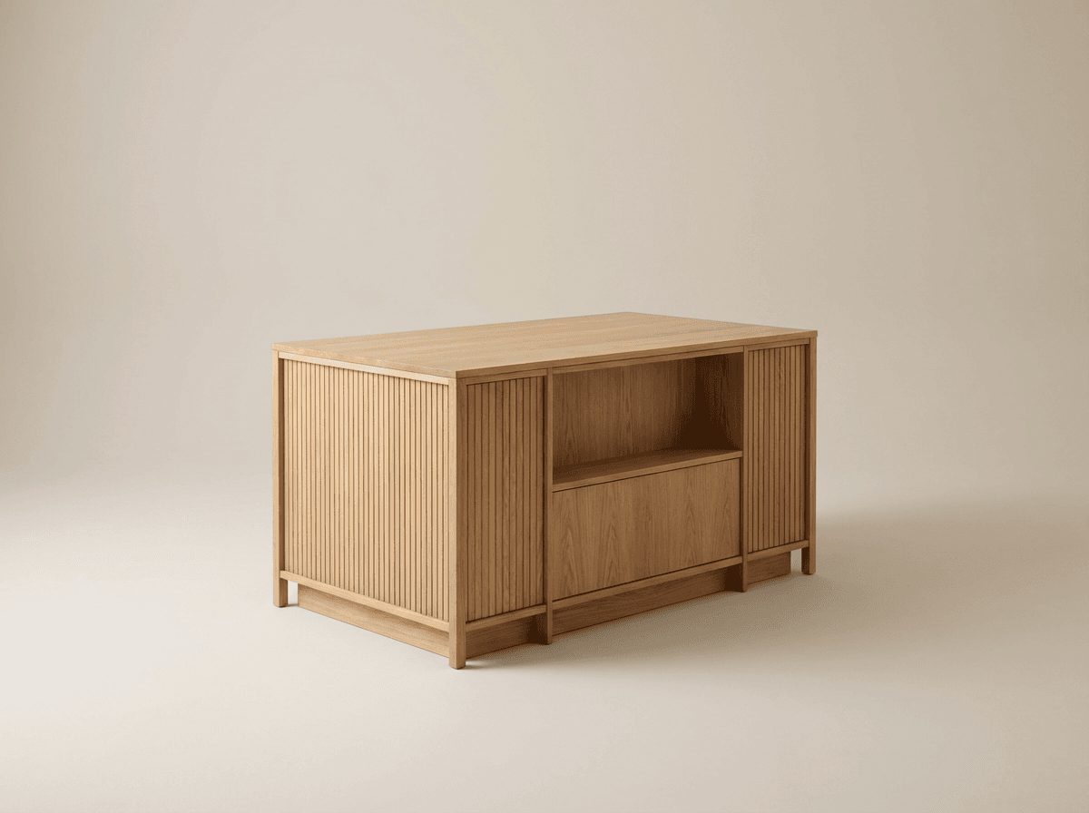 Solid wood kitchen island