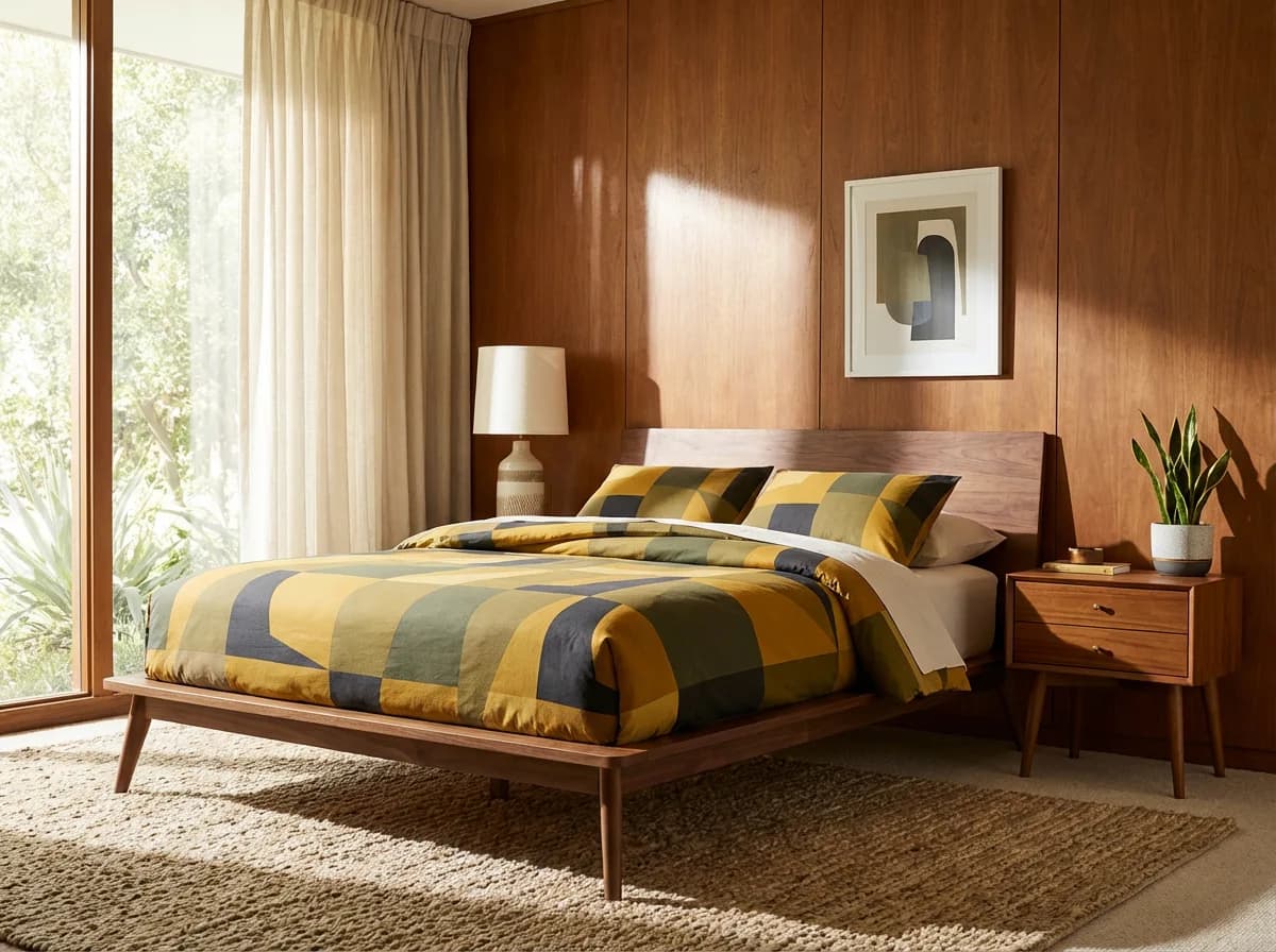 Mid-century modern bedroom