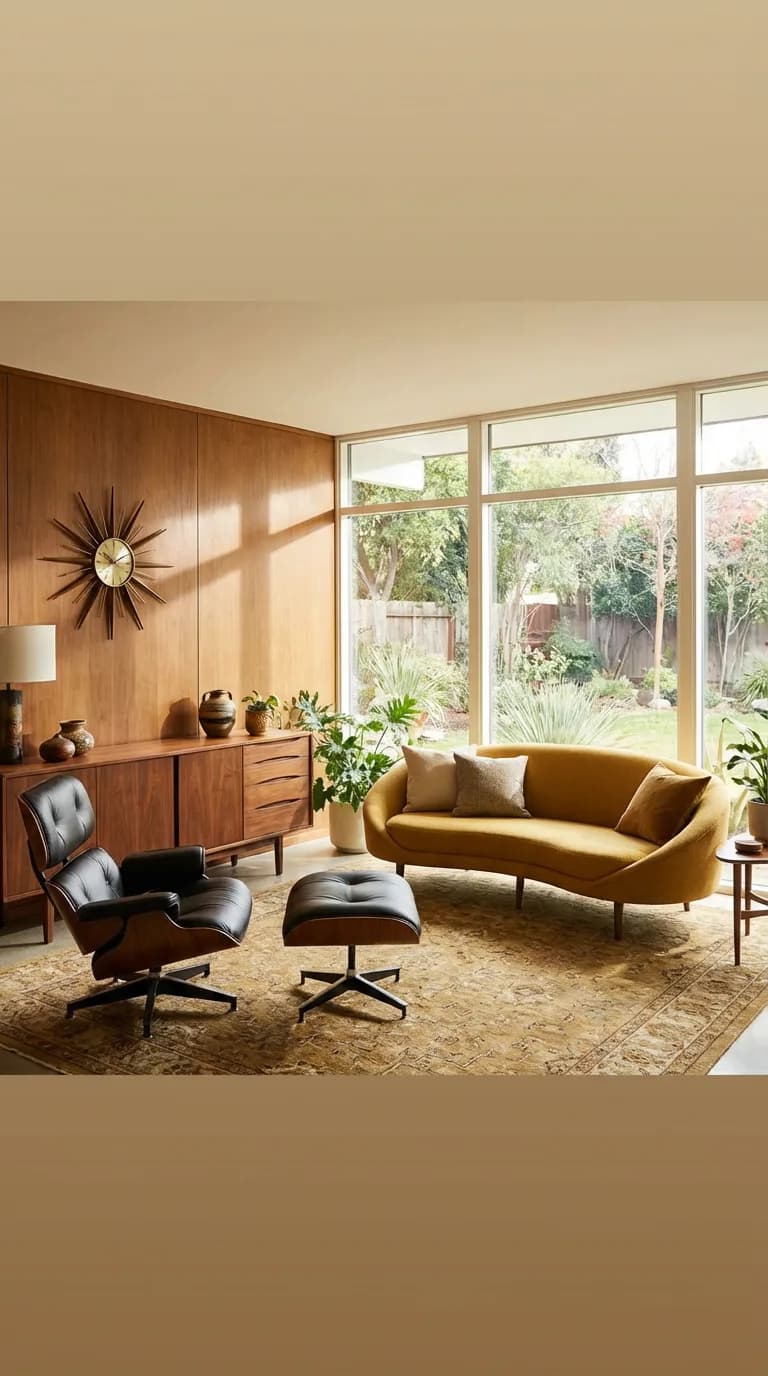Mid-century modern living room
