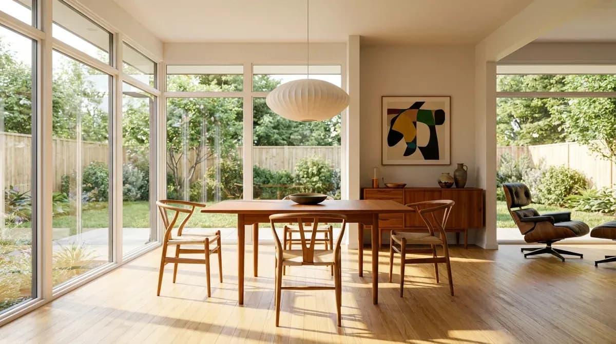 Mid-Century Modern Dining Room design visualization