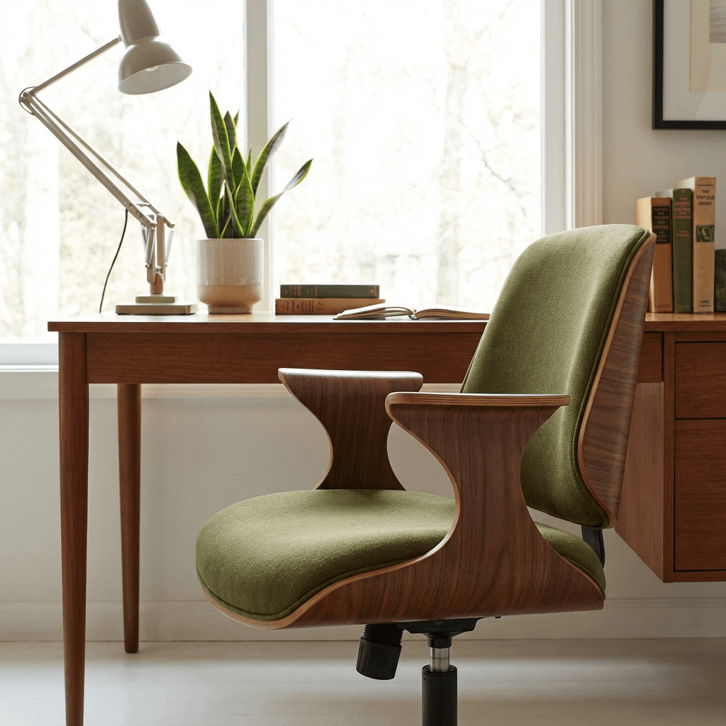 Invest in an ergonomic chair with mid-century lines