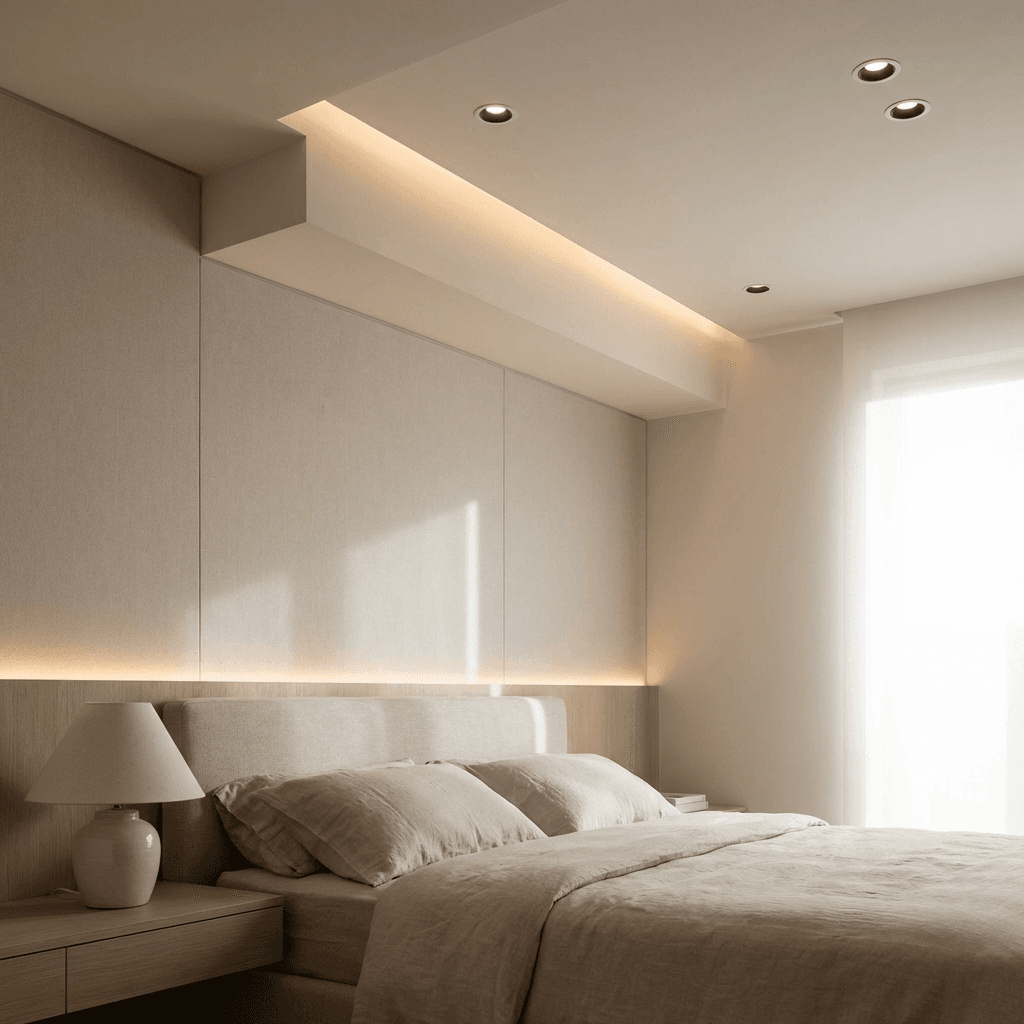 Install recessed and indirect lighting only