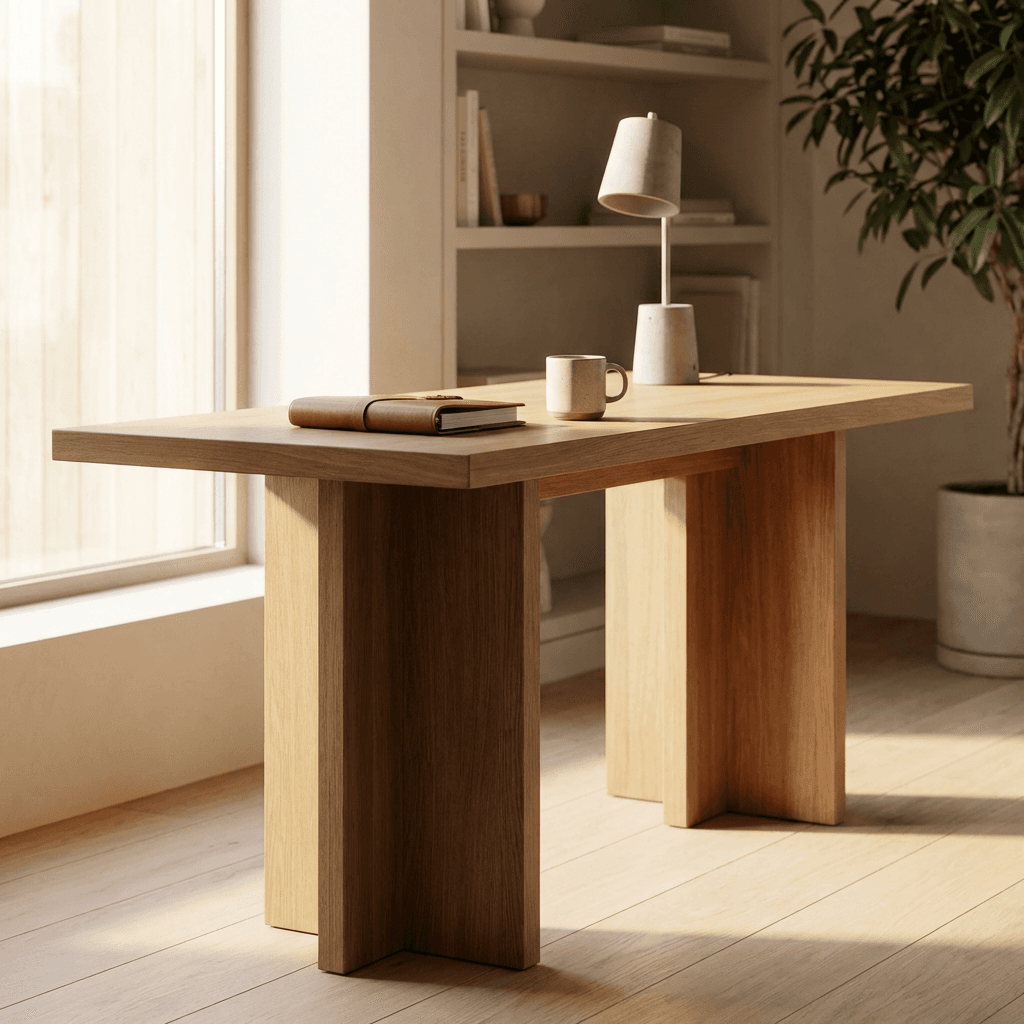 Choose a desk with architectural proportions