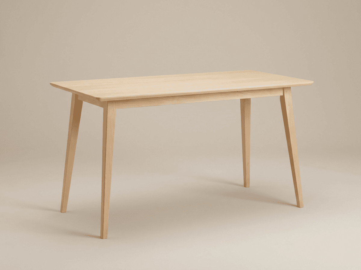 Tapered-leg birch desk