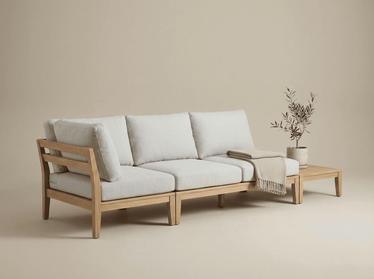 Deep-seat outdoor lounge sofa