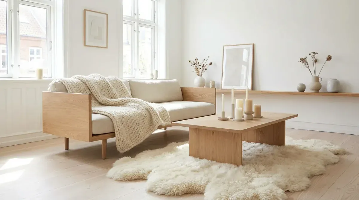 Before and after AI Scandinavian design transformation