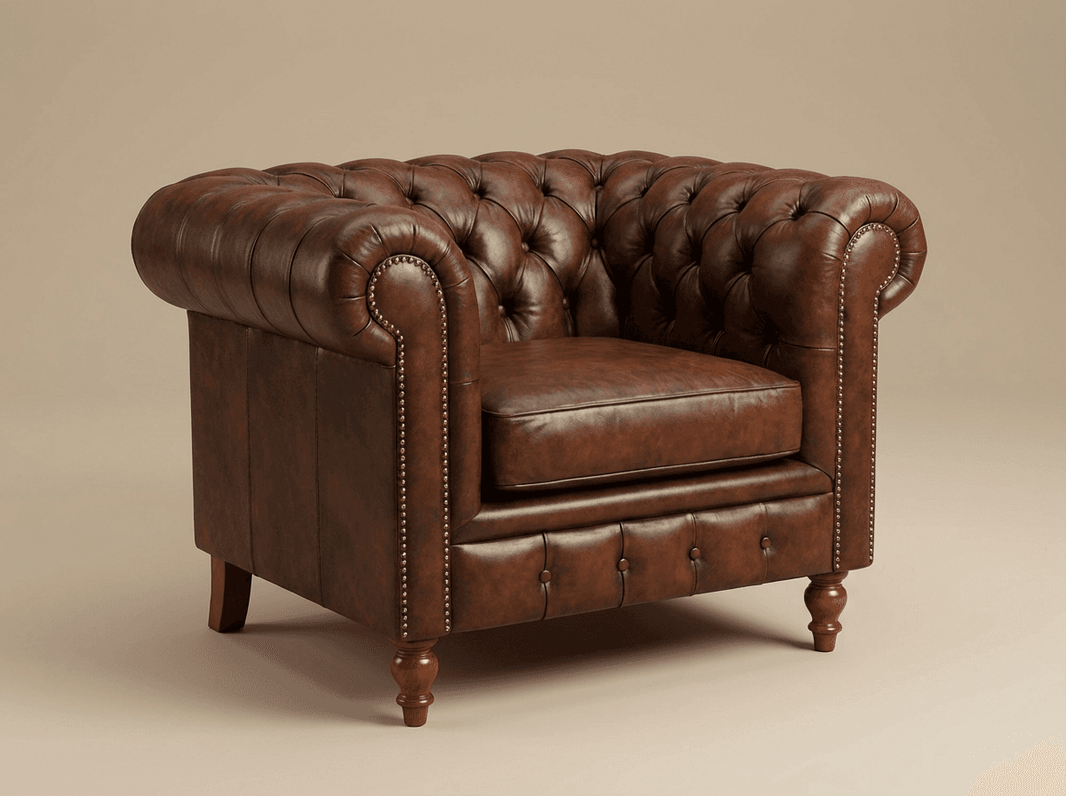 Leather Chesterfield club chair