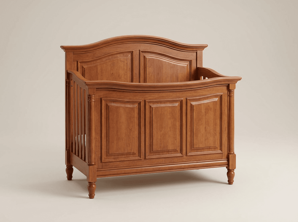 Paneled convertible crib