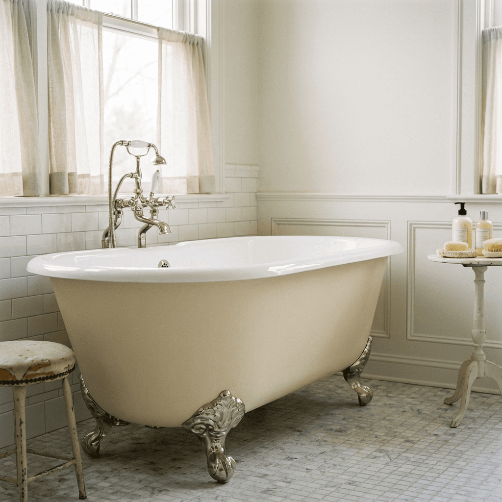 Incorporate a freestanding clawfoot or pedestal tub