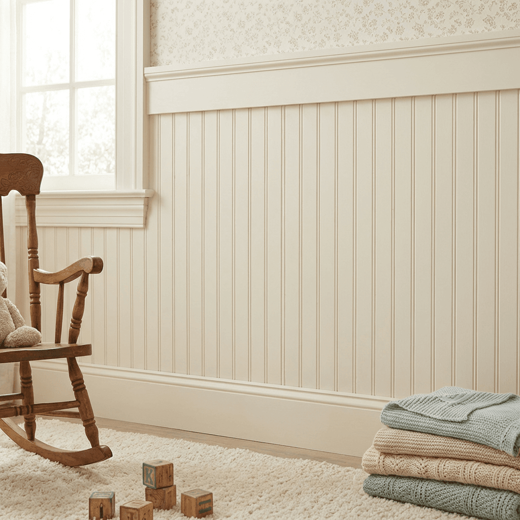 Use wainscoting or beadboard on the lower walls